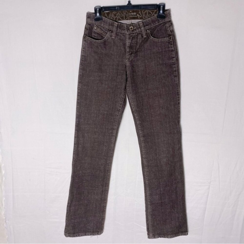 Wrangler Q Baby Brown Mid Rise Straight Leg Jeans 4